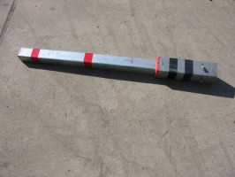 Secura Absperrpfosten mit Bodenh&uuml;lse Feuerverzinkt gebraucht